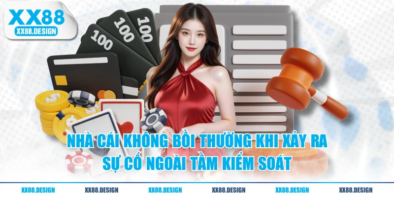 Nhà cái không bồi thường khi xảy ra sự cố ngoài tầm kiểm soát